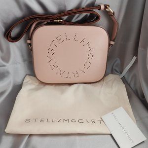 Stella McCartney Black Stella Logo mini bag in Pink